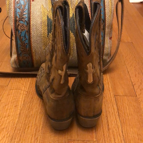 Dan-post girls boho western pointed toe cowgirl boots size 2 - Picture 7 of 11